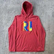 Polo Ralph Lauren Hooded Jersey T Shirt Rainbow RL Graphic Red Pony Size XL