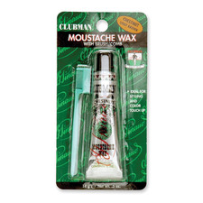 Clubman Mustache Wax for Men Chestnut Light Brown, Strong Hold Moustache Wax w