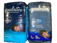 2 Pack.Goodnites NightTime Underwear For Boys. Fits Sizes 10-12 L 11 Count