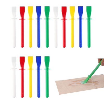 NIIIYTYB 15PCS Silicone Glue Brush and Small, Yellow, Green, White, Red, Blue 
