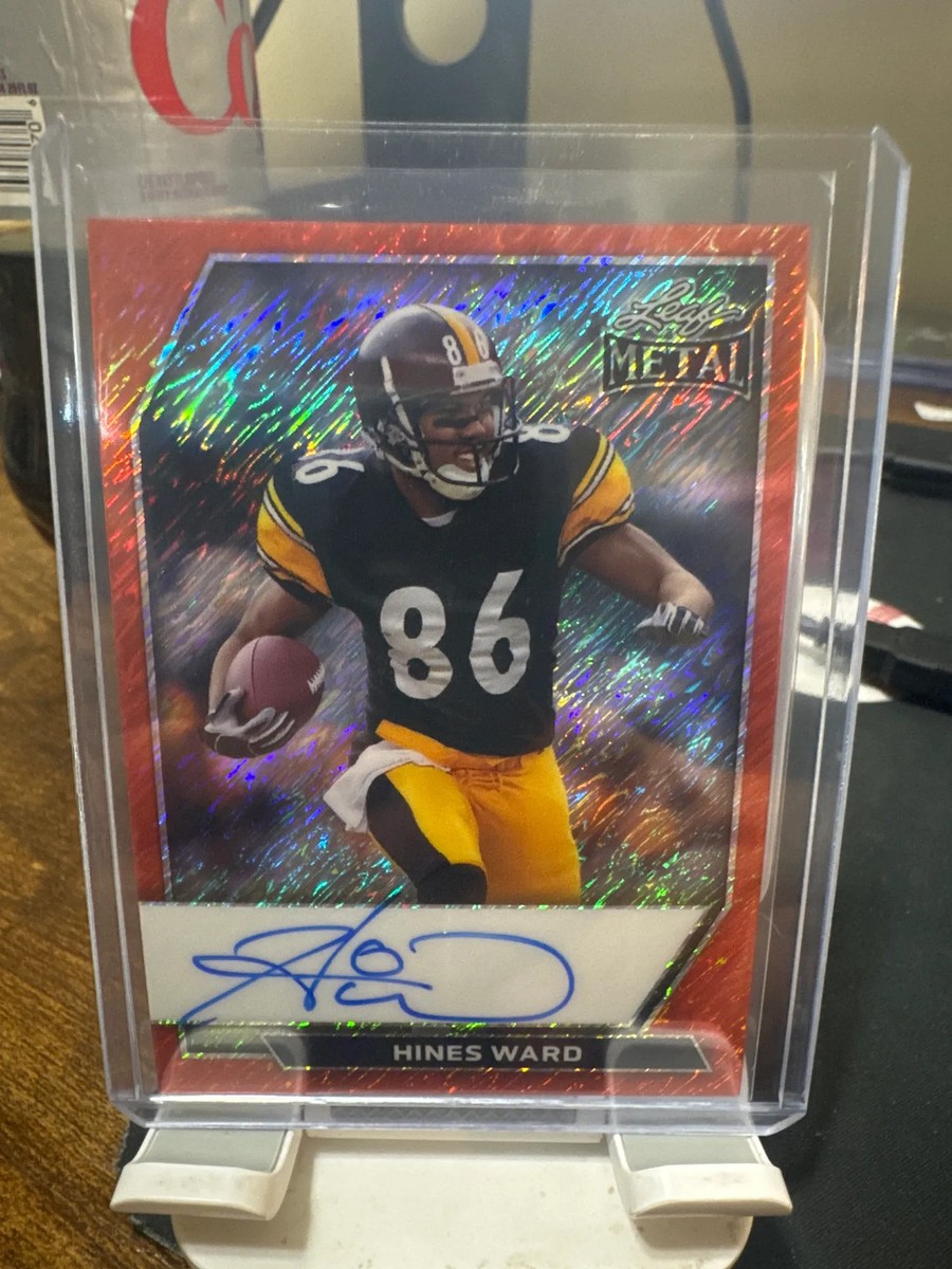 2026 Leaf Metal Hines Ward #OC-HW1 Red Wave /6 On Card Auto | eBay