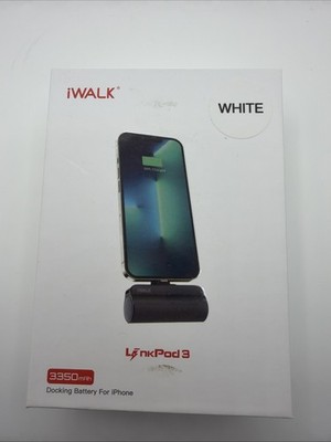 i Walk LinkPod 3 iPhone Portable  Charger Fast Charging Color White Sealed