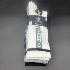 Converse 3 Pack Logo Crew Socks Wht/Grey/Blk