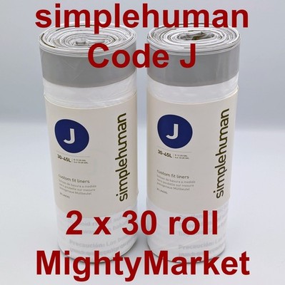 Simplehuman Code J 45L  ️ 60 Müllbeutel insgesamt) Großwert, robust Original