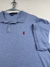 Polo Ralph Lauren Men Polo Shirt XLT Extra Large Tall Heather Blue Classic Fit