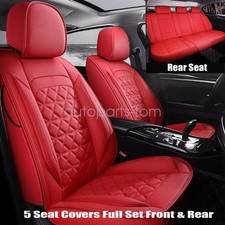 Leather Seat Covers Full Set Front Rear Cushion Accessories For Honda Civic Leather Seat Covers Full Set Front Rear Cushion Accessories For Honda Civic