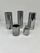 Lot 5 Vintage Deep Sockets 1/2 Drive x 15/16 ...