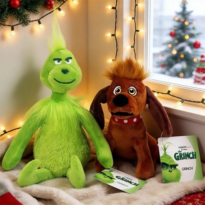 How the Grinch Stole Christmas 18cm Max Dog & 32cm Grinch Plüsch Spielzeug Puppe