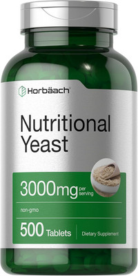Tabletas de Levadura Nutricional 3000 mg 500 Unidades con Vitaminas B Sin GMO