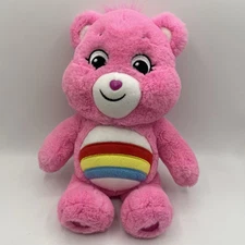 Care Bears Cheer Bear Pink Rainbow Tummy 14" Soft Plush Stuffed Animal 2020 Tag