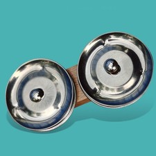 Handheld Percussion with Nickel Plated Jingles Comfortable Finger Strap