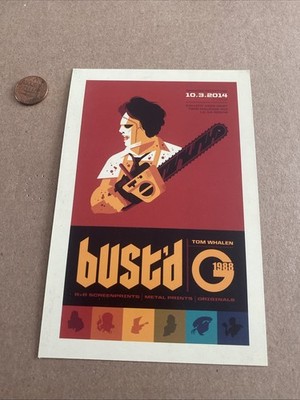 Tom Whalen bust d Gallery Show Card Promo Gallery 1988 Leatherface MacReady