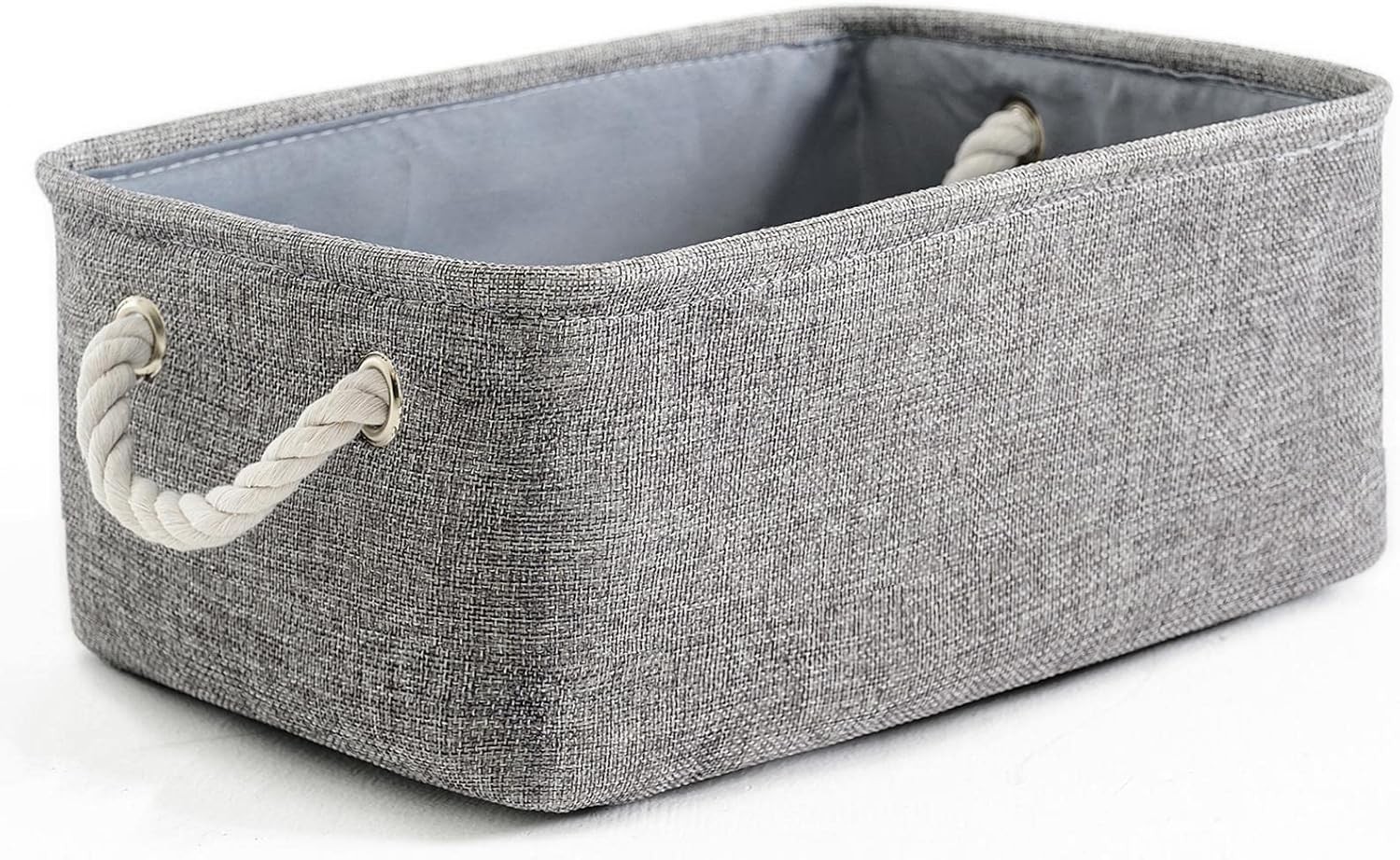Small Grey Storage Bins for Shelves 11.8x7.9x5.2 Inches-image