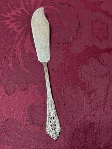 Wallace Rose Point Sterling Silver flat handle MASTER BUTTER KNIFE 7" 35.20 gram