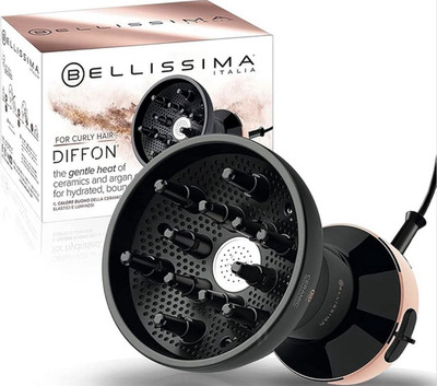 Bellissima Diffon Diffuser Hair Dryer Ceramic Argan Oil 5.1'' Black Rose Gold