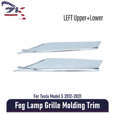 Fits Tesla Model S 2012-2021 Left Upper Lower Fog Light Lamp Cover Molding Trim