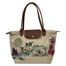 LONGCHAMP Le Preage Original - Beige Multi Nylon Leather Shoulder Bag