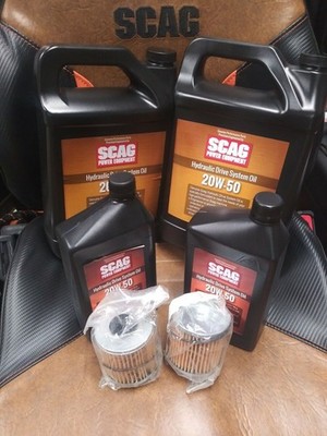 SCAG Genuine OEM Hydraulic Oil Change Kit For Cheetahs SCZ SCZII 61'' & 72''