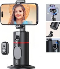 Auto Face Tracking Tripod 360  Rotation Black P02 Phone Holder 