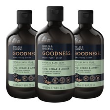 Image of Baylis & Harding Goodness Oud, Cedar & Amber Bath Soak, 500 ml (Pack of 3) -