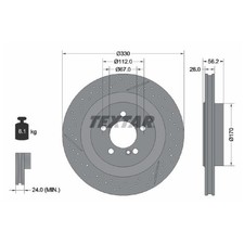 2x Bremsscheibe hinten f&uuml;r Mercedes CLK C209 A209 SLK R171 | 26246775