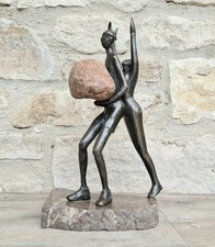 Vintage Cast Bronze & Stone