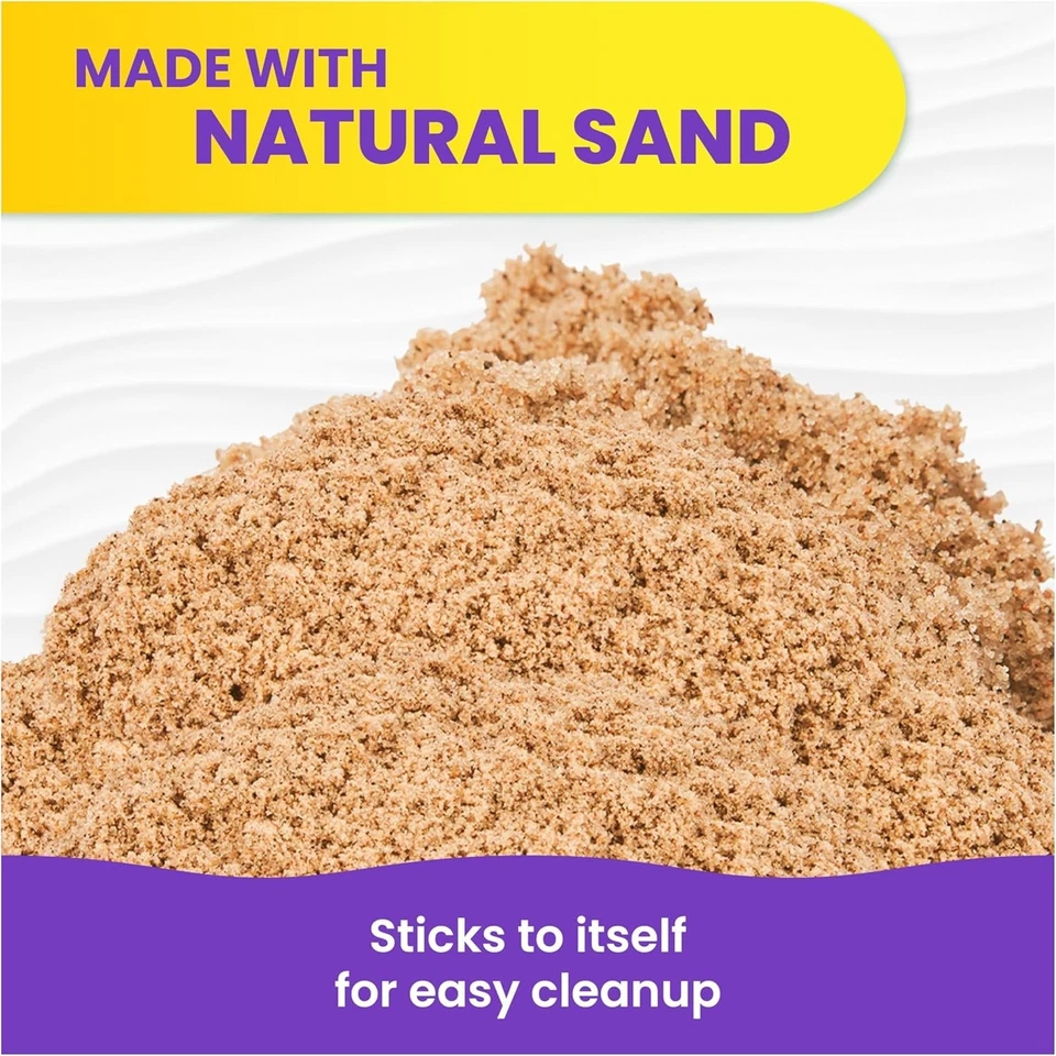 Kinetic Sand 2.5kg of All Natural Brown Sensory Toys Play Sand for mixing -Au - image 4 of 4