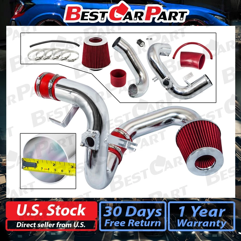 BCP ROJO para 00-05 Toyota Celica GT GTS 1.8L VVTi Sistema de admisión de aire frío + Filtro Foto 2 de 4