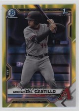 2021 Bowman Draft Chrome Yellow Lava Refractor 36/75 Adrian Del Castillo 16zo