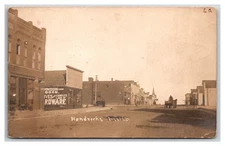 Hendricks MN RPPC ~ Hardware Store Street view 1908c