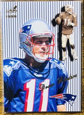 1999 Aurora Pinstripes New England Patriots Football Card #86 Drew Bledsoe
