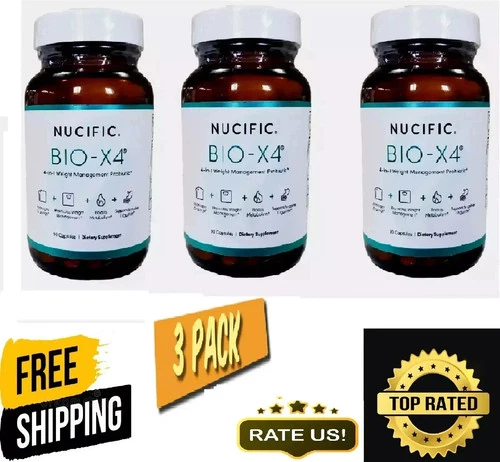 3 PACK NUCIFIC BIO-X4 Weight Loss Manage Probiotic Metabolism Boost 90 Caps