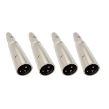 XLR Male to 1/4 Inch Adapter 3 Pin to 6.35mm Female Audio Jack 4 PCS