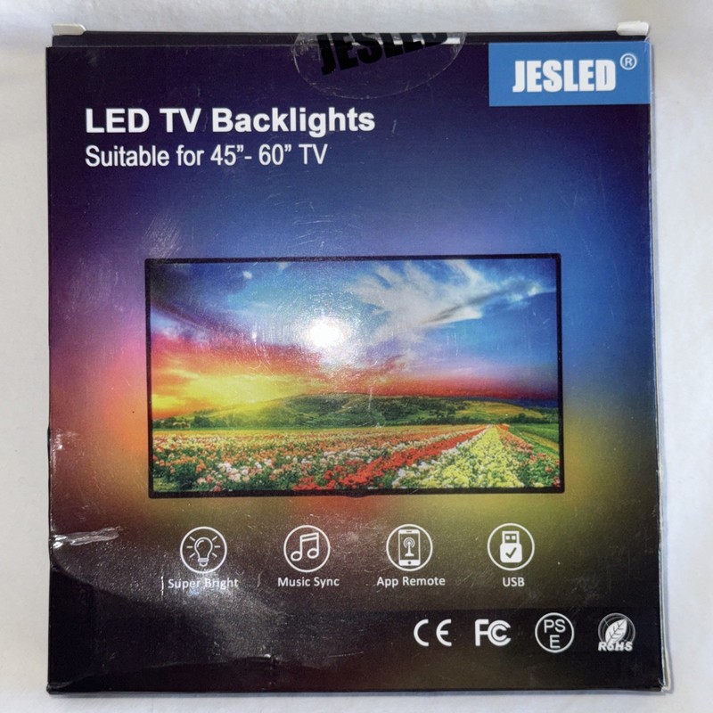 LED Backlights USB Light Strip RGB for 45”-60” TV by Jesled New in Package L@@K!