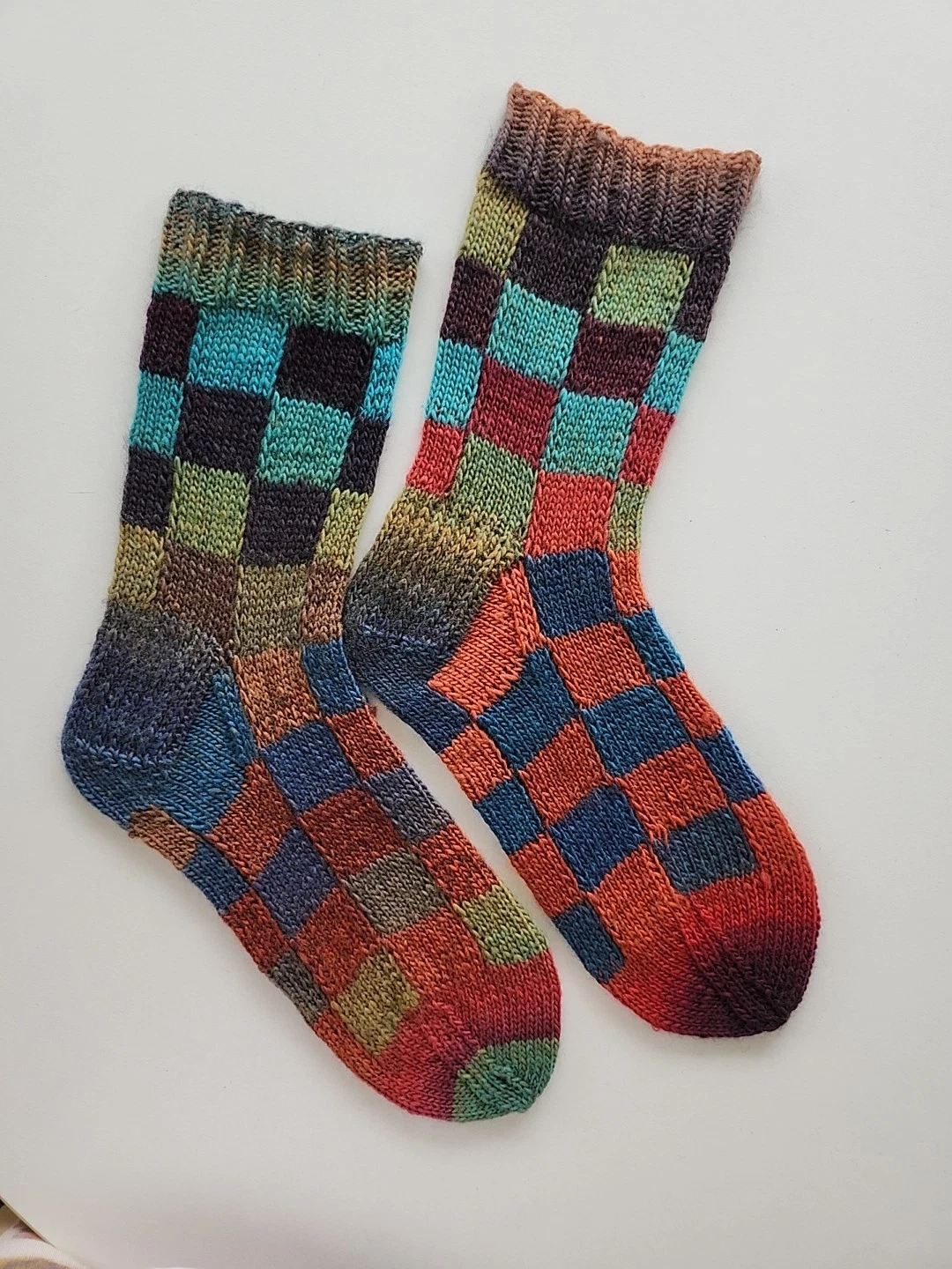 Hand Knitted Wool Socks Size 5-7 #136