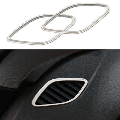 For Audi A3 S3 RS3 2015-2020 Dash L&R AC Air Outlet Vent Trim Silver Titanium