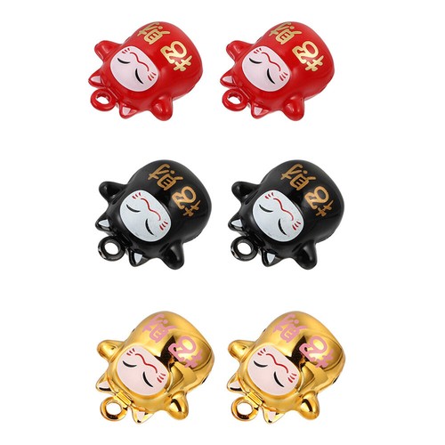 6 Pcs Fortune Cat Bell Caidharma Bag Decoration Decorative Hanging eBay