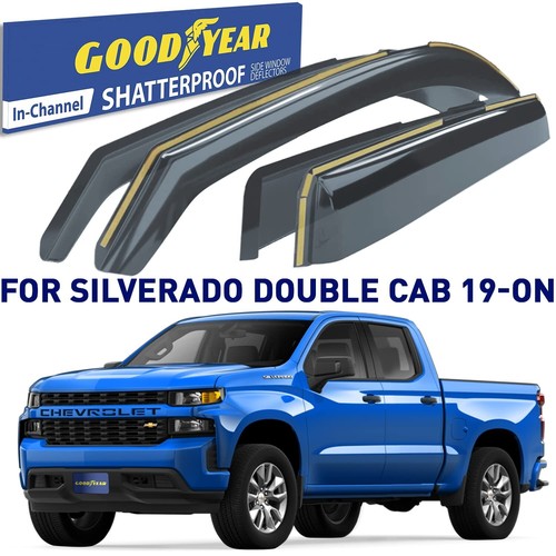 Rain Guards Vent Visors Shade for 2019-2023 Chevy Silverado Double Cab