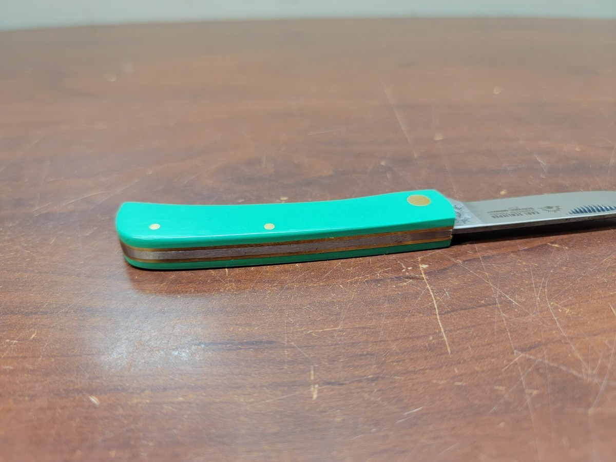 GERMAN EYE BRAND CARL SCHLIEPER GREEN SODBUSTER KNIFE 99JRG