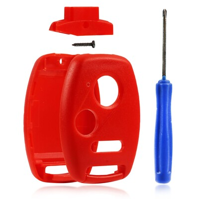 #ad Key Fob Remote Shell Case 3b Kit for Honda No Cut Required Red $6.95