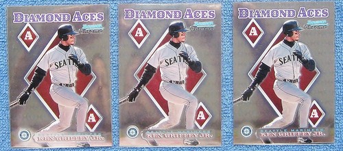 KEN GRIFFEY, JR. 1999 BOWMAN CHROME BASEBALL DIAMOND ACES #DA11; 5 CARD LOT - Bild 3 von 3