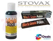 Stovax Black Grate Graphite Polish  75ML Victorian Cast Iron Stove Fire Basket