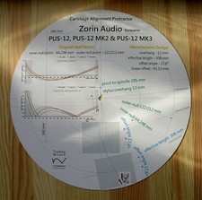 Zorin Audio PUS-12 / PUS-12 Mk2 / PUS-12 Mk3 Custom Designed Tonearm Protractor