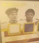 Immaculate Patrick Mahomes Lamar Jackson /49 Graded PSA 9 Game Worn Game Used