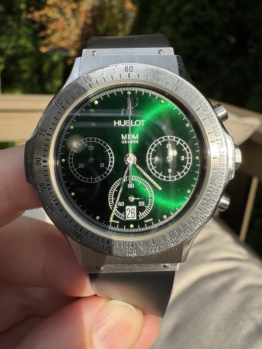 Hublot MDM Chronograph 1620.1 Emerald Green dial Quartz | eBay