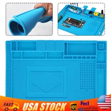 Watchmaker's Rubber Bench Mat Pad Anti-Slip Jewelry Watch Repair Tools Blue NEW!