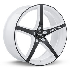 18 Inch 18x8 Rtx Illusion White And Black Wheel Rim 5x4.5 5x114.3 45
