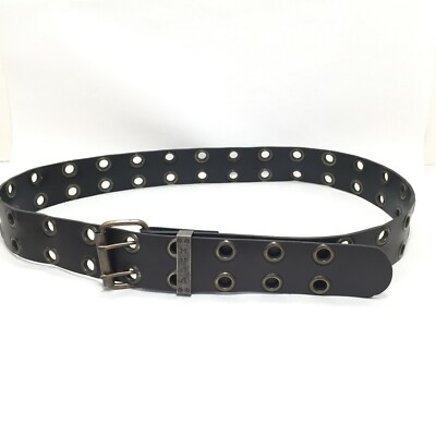 black double grommet belt