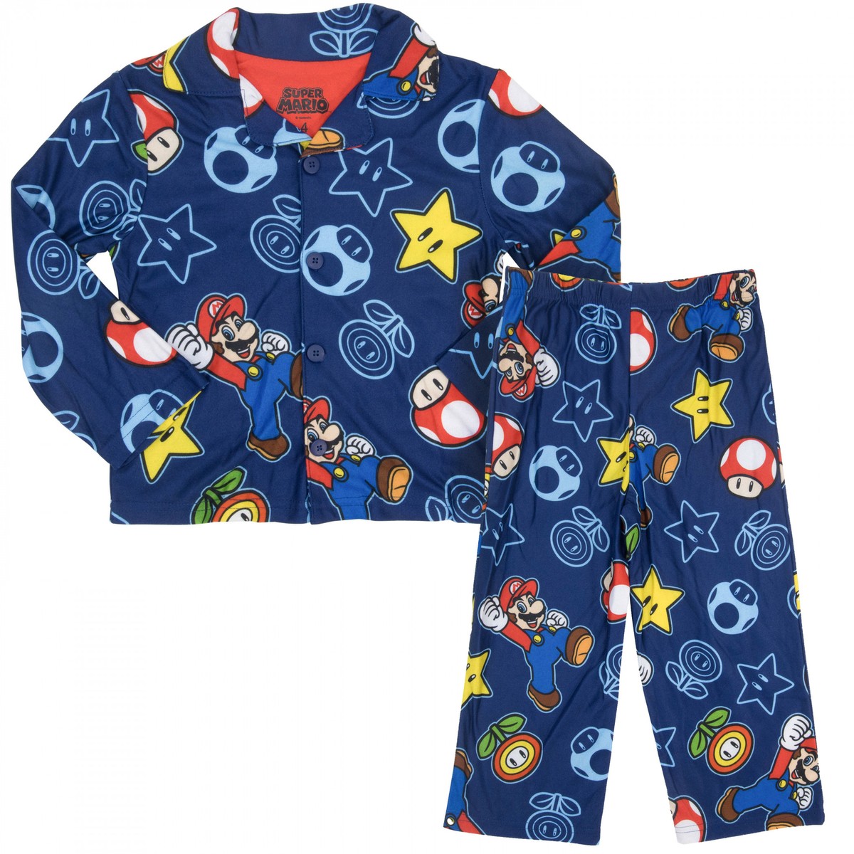 Nintendo Mario Pigiama Mario Bros Mario Pyjamas Mario Bros Pjs