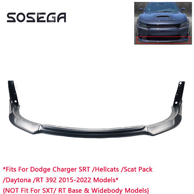 Winglet Design Front Bumper Lip Kit For Dodge Charger SRT 2015-2021 Matte Black